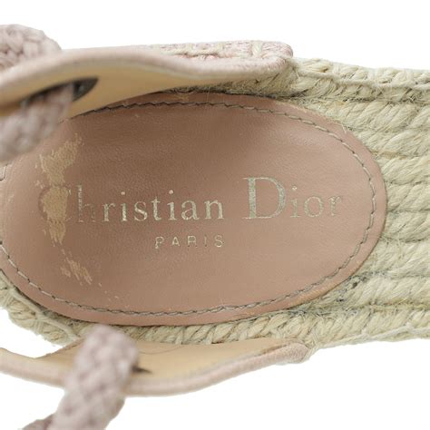 CHRISTIAN DIOR Canvas Embroidered Granville Ankle Tie 